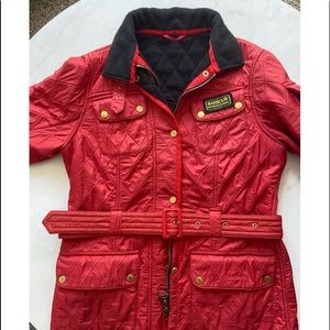 Barbour Jackets \u0026 Coats | Barbour Red International Polarquilt Jacket with Belt Size 8 | Color: Red | Size: 8 | Nicolecbrill's Closet